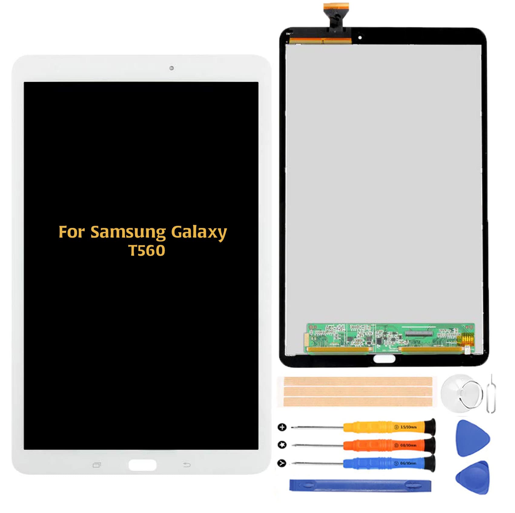 A-MIND for Samsung Galaxy Tab E 9.6 T560 T561 Touch Screen Digitizer LCD Display Assembly Repair Parts Kit,with Tools (White)