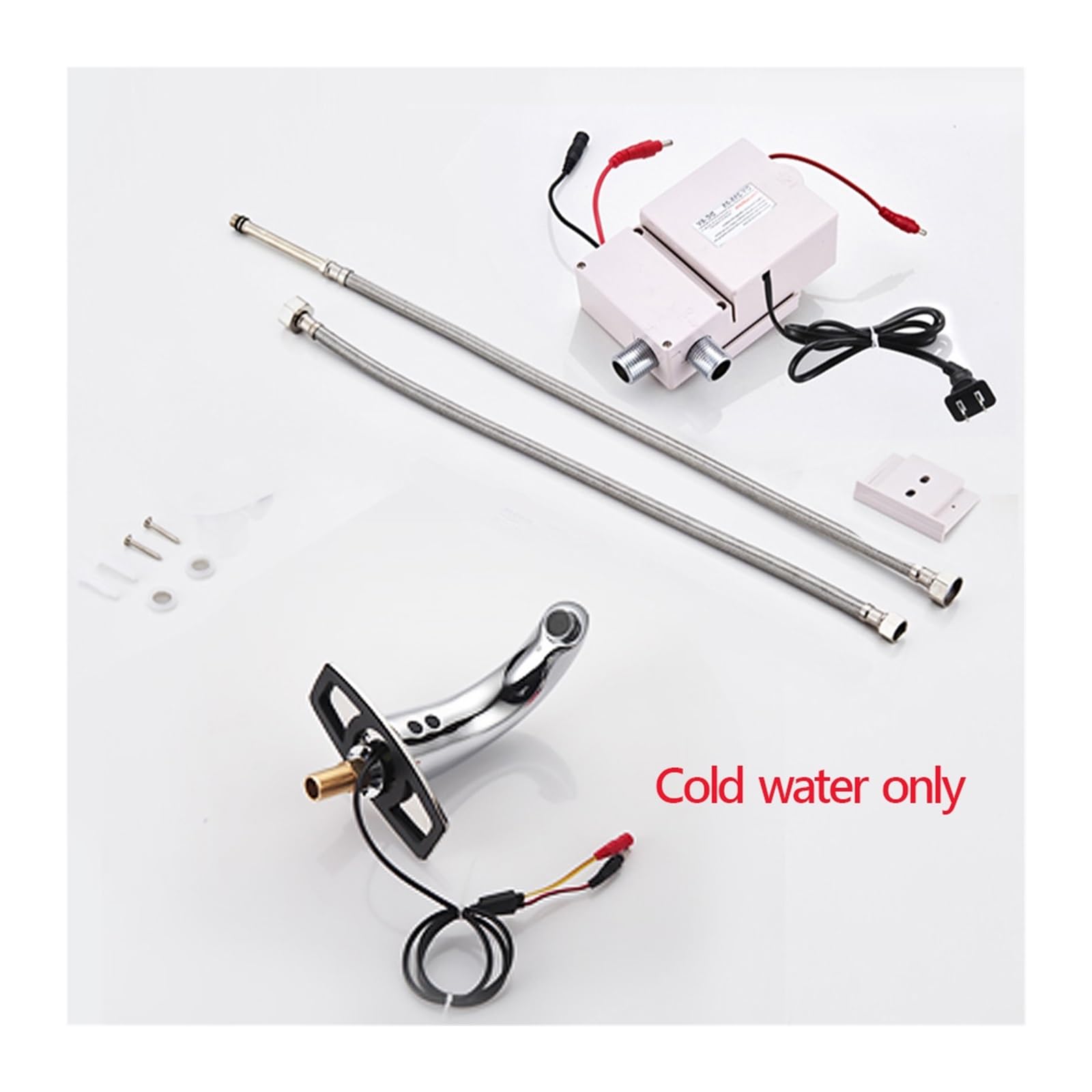 Robinet de lavabo de salle de bain automatique robinets corps mélangeur en laiton complet eau froide et chaude AC 220 tension et puissance d'économie de batterie Dc 6 v