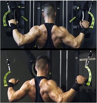 Smith machine pulling back handle, pull down fitness equipment and rotate the washing strength training handle with 2 safety buckles