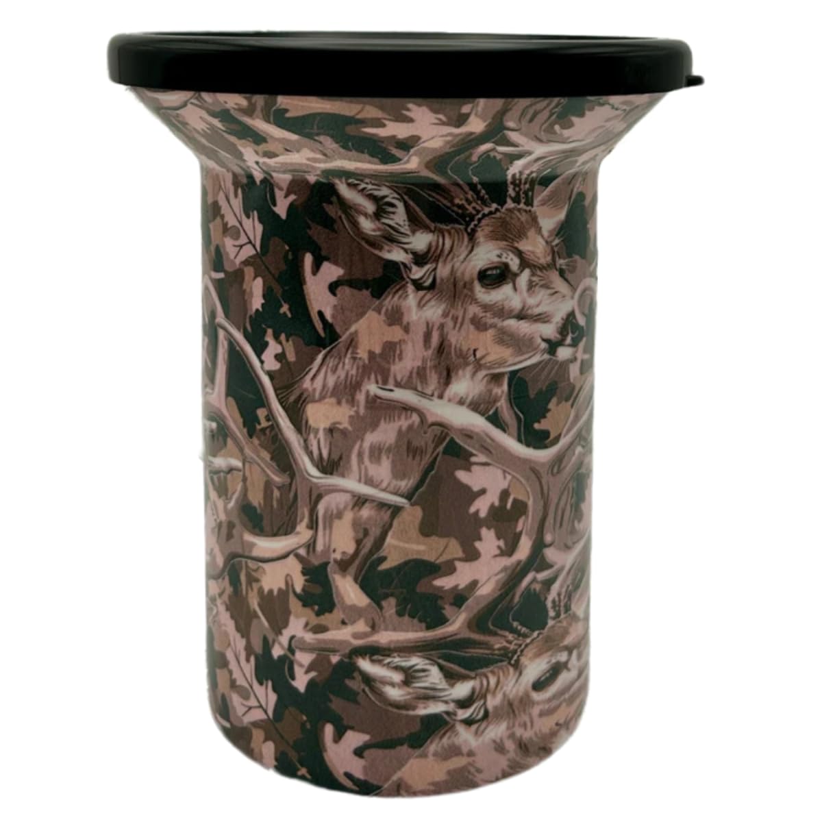 Mudjug Antler Ambush Roadie Hydro Dipped Camo Deer Design Escupidera de viaje portátil con embudo profundo Resistente a derrames Se adapta a la mayoría de los portavasos Duradero y a prueba de fugas para usar sobre la marcha