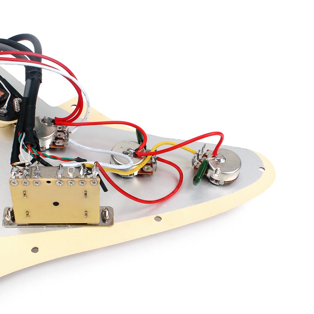 BNF® Prewired 3-Ply Pickguard Scratchplate Hhh For Fender Strat Electric Guitar