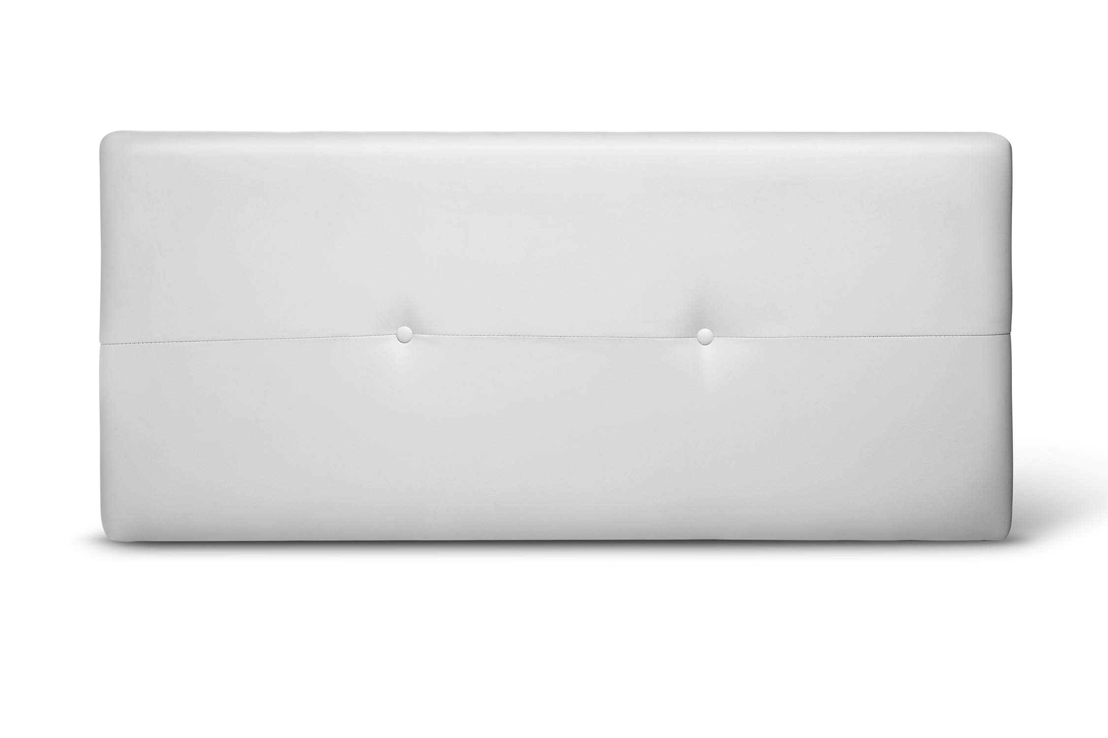 Cabecero de Madera Jazmin, tapizado Acolchado en Polipiel Color Blanco. Cabeceros Madera para Dormitorio | Cama Matrimonio | Cama Juvenil | Camas de 105 cm, 90 cm, 80 cm