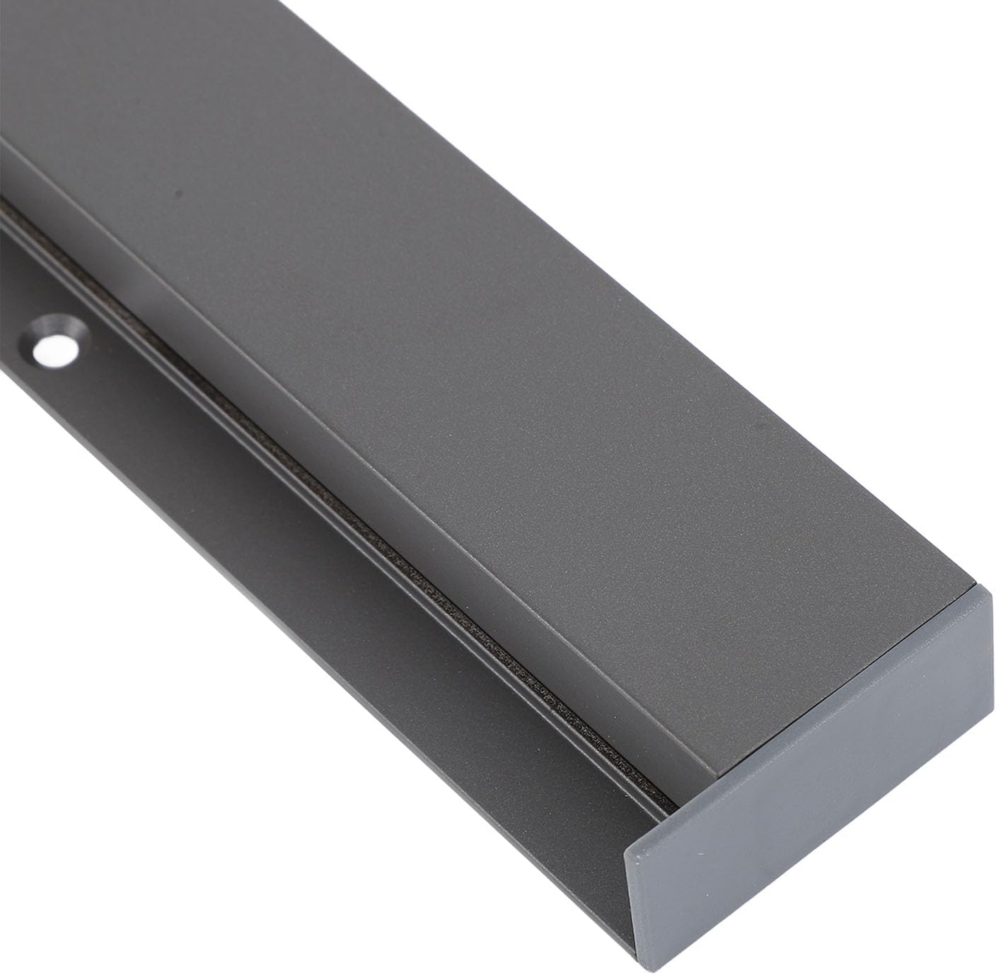 TOPINCN Kitchen Utensil Rack Wall Mount Aluminum Alloy Wall Sliding Rack Space Saving Wall Sliding Hanger Rod for Storage Shelf (Gray)