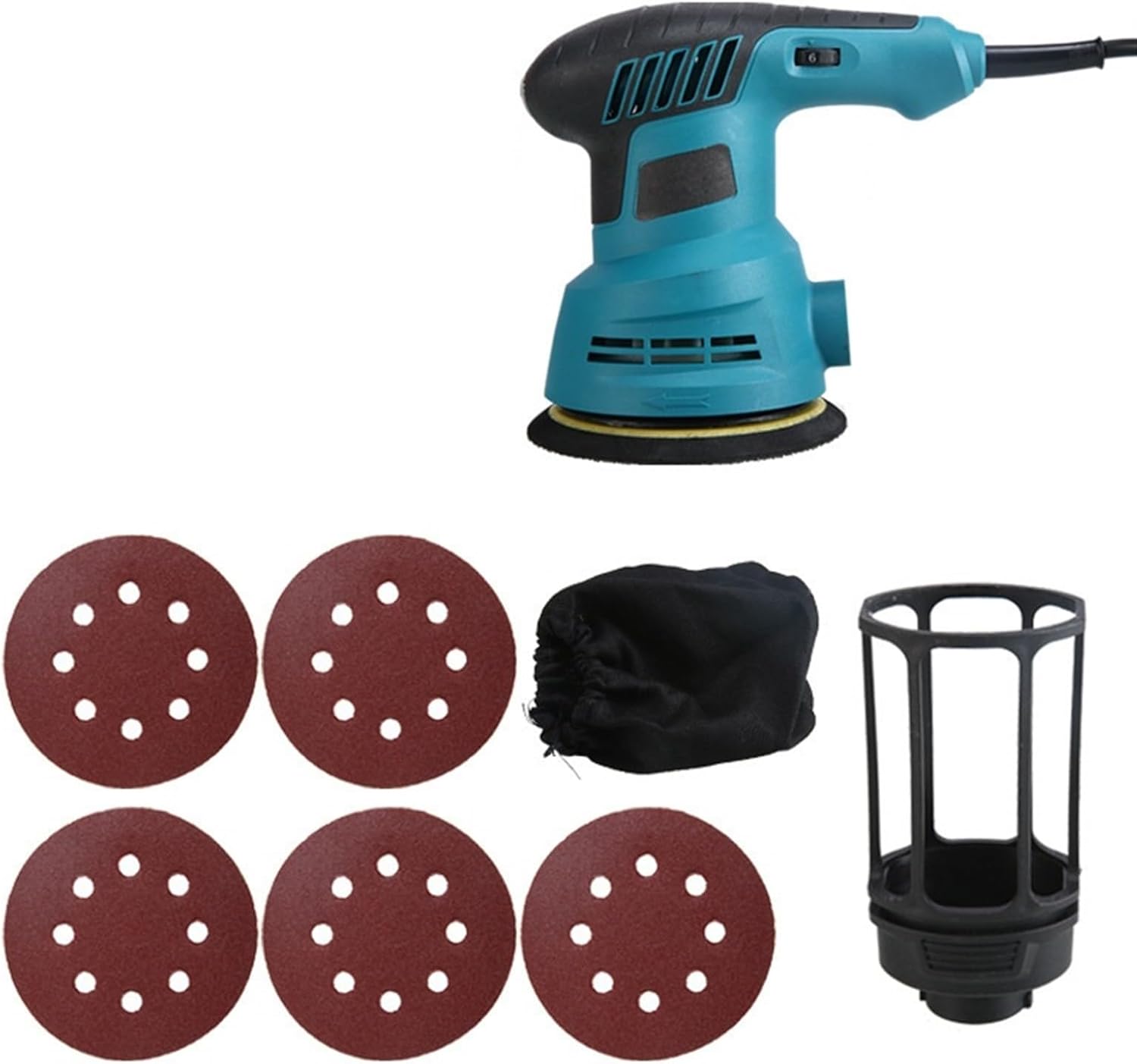 Mini Electric Sander Adjustable Speed Grinder Paint Wall Putty Polishin Tools Woodworking Wood Furniture Flat Sandpaper Machine Multiple Applications