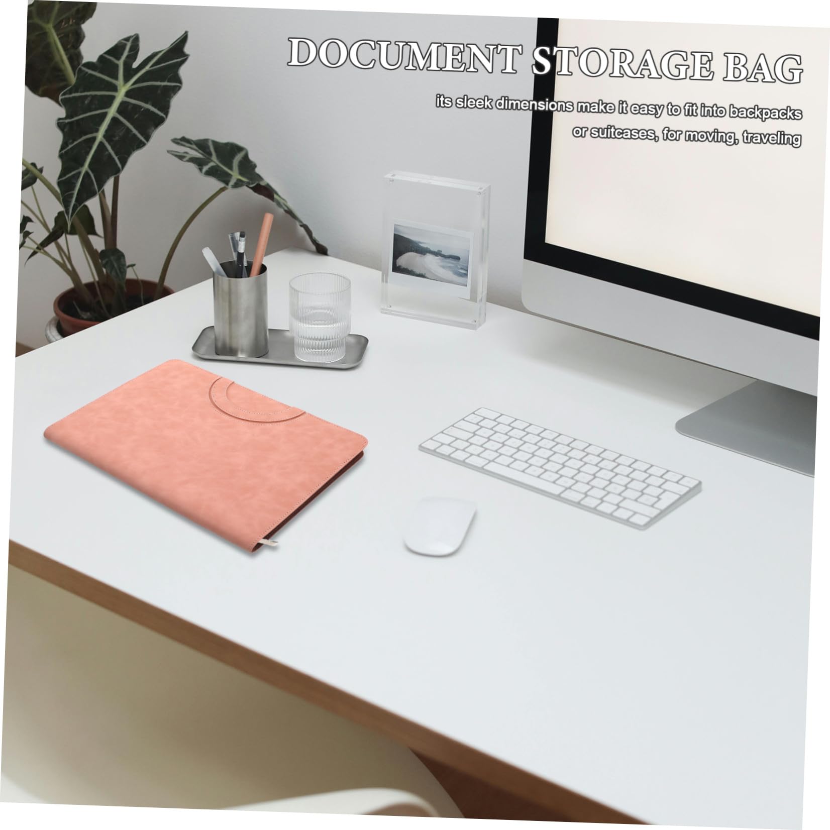 Alipis Organizzatore Custodia Porta Documenti Formato A4 con Cerniera di Documenti e Multifunzionale in Materiale Pu Sicura da Viaggio per Uso Quotidiano e Spostamenti