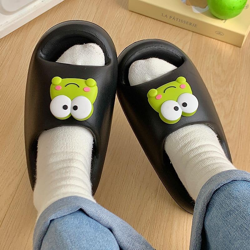Cute Kawaii Multi Colored Frog Pillow Slipper Cloud Slides Non-Slip Summer Slipper3