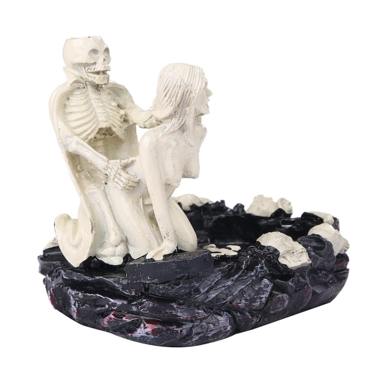 Amazon.co.jp: [Queen-b] ガイコツ セクシー 灰皿 アンティーク 喫煙具