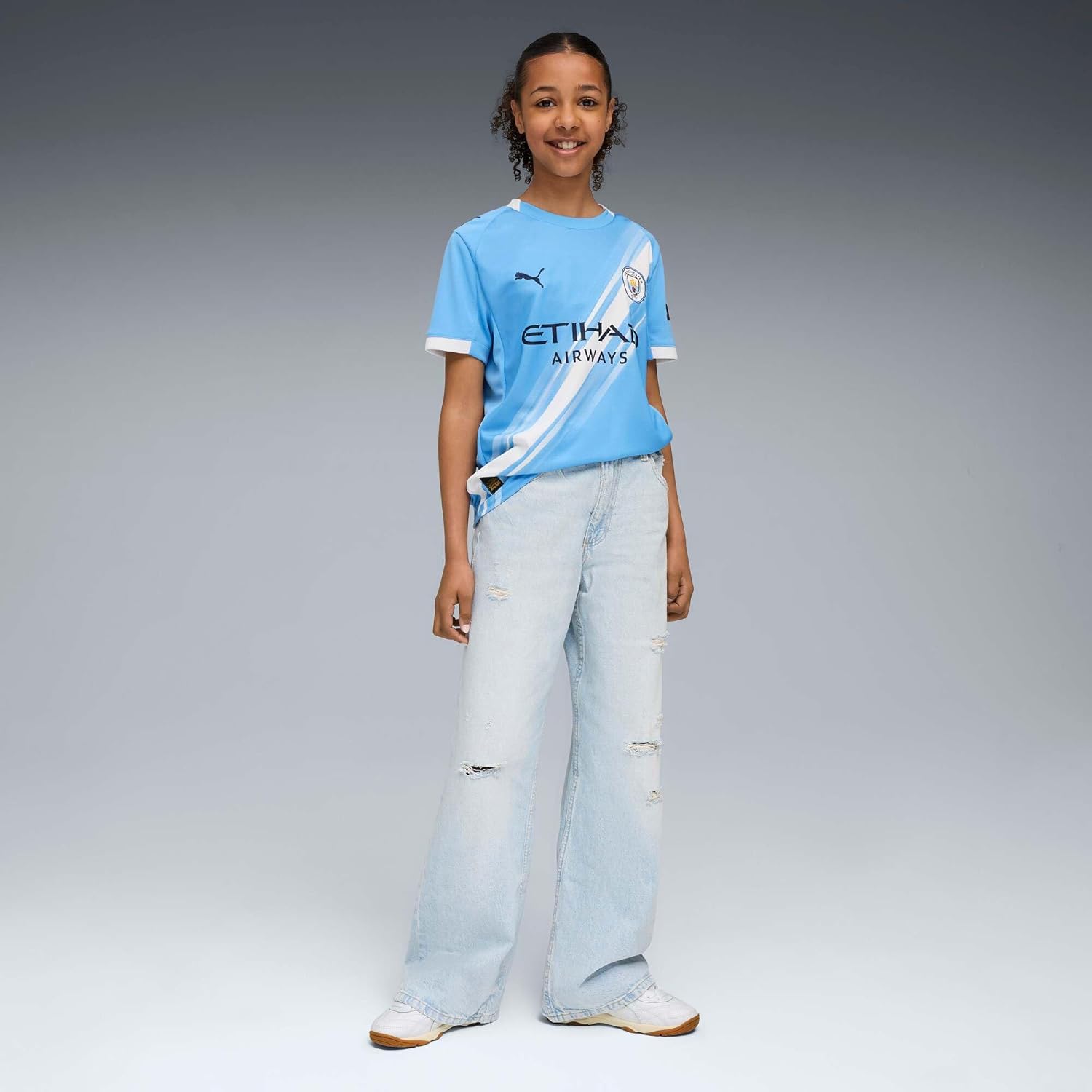 Manchester City FC Kids 2025/26 Home Soccer Jersey - Team Light Blue - Image 3
