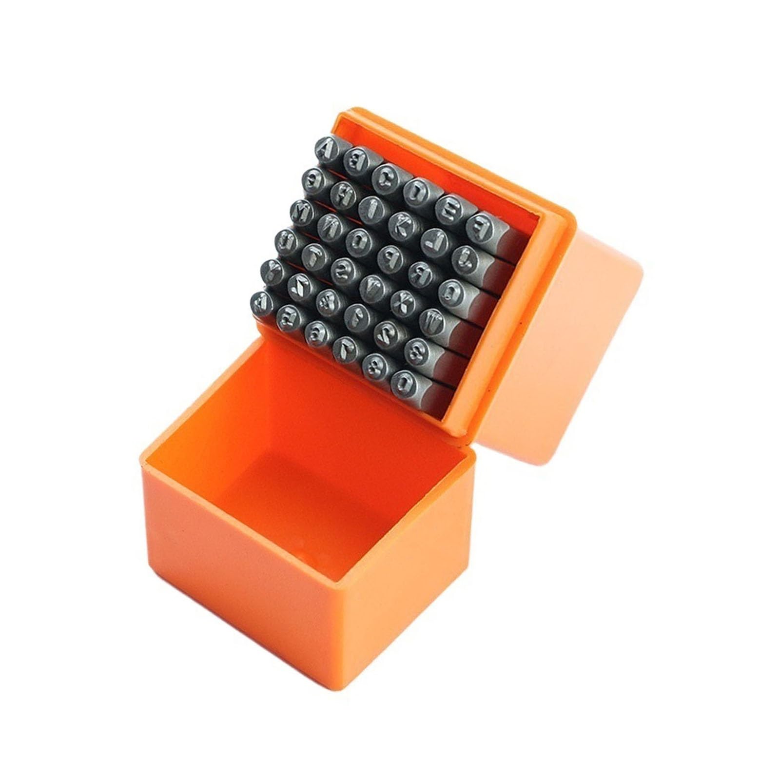 Generico 36 Pezzi Punzoni Lettere e Uumeri, 1.5mm Punzoni Numeri per Metallo, Punzoni di Marcatura Alfabeto per Metallo Legno Pelle Plastica
