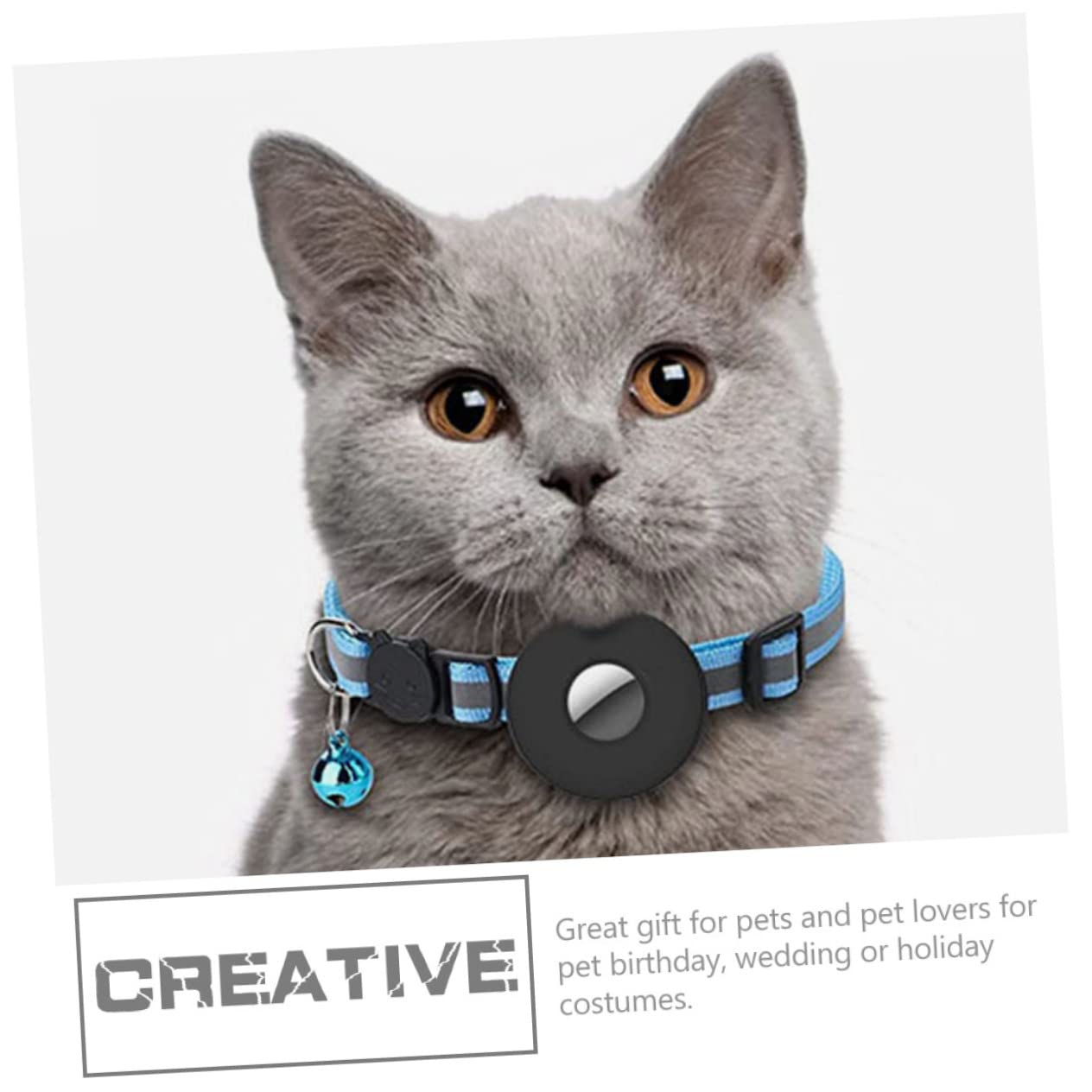 INOOMP 5pièces Collier Réfléchissant pour Chat avec Cloche Amovible Collier Ajustable Et Léger pour Animaux De Compagnie pour Fêtes Et Événements Spéciaux