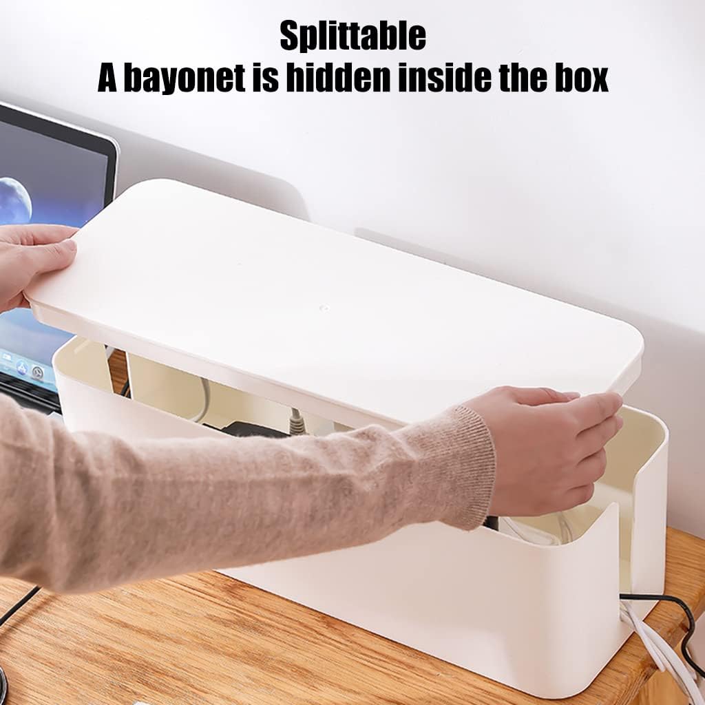 実用的なケーブル整理ボックス 自宅/寮/オフィスコード用 ケース保護 ねじれ防止電源ケーブル収納オーガナイザーコード