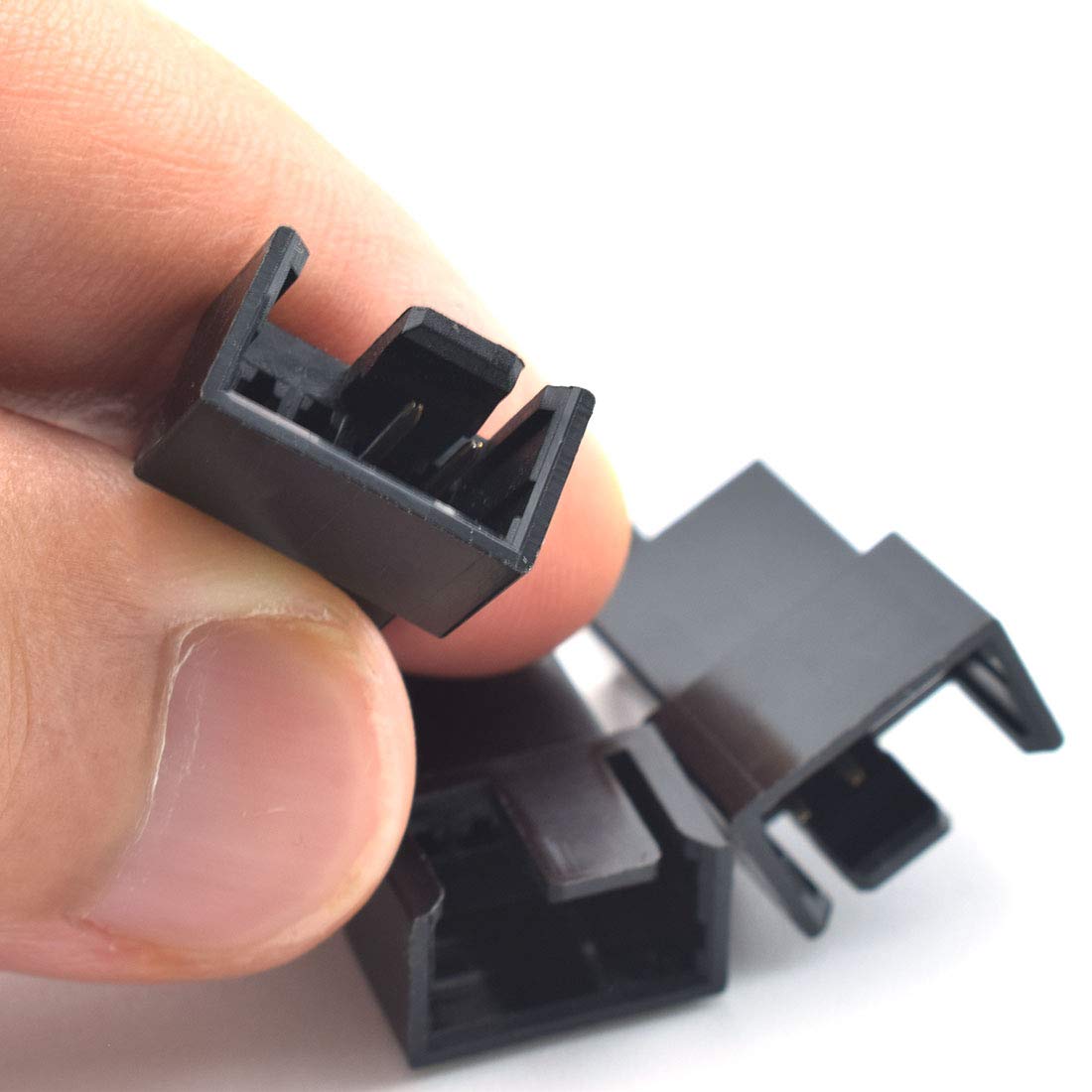 SDTC Tech Molex zu Fan Power Splitter Kabel,2 Stück 4-Pin IDE auf 4-Pin Lüfter Stecker schwarz ummantelt Y Typ Verlängerungskabel kompatibel mit 3-Pin,27cm,10.5 Zoll 1 to 3 schwarz