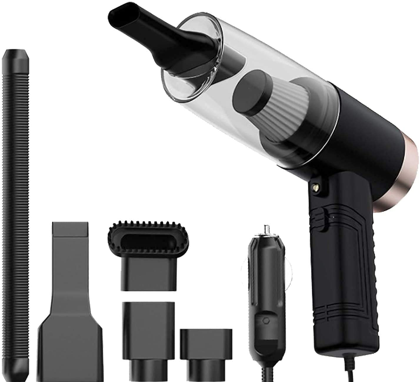 FIGMENT Portable and High Power Plastic 12V Car Vacuum Cleaner 4500PA