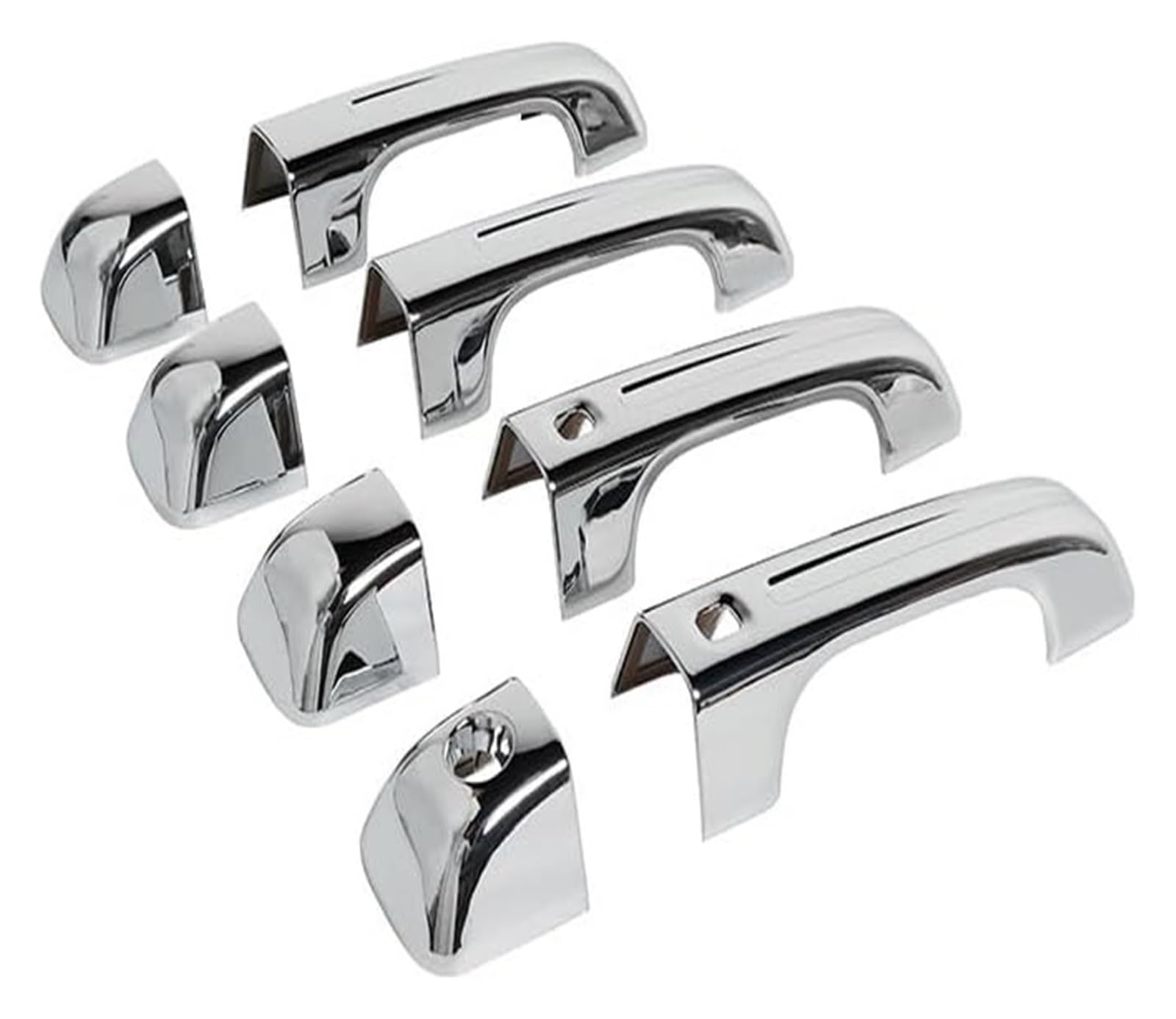 QWQTHGS Car Exterior Door Handle Cap for Dodge for RAM 2018 Up ABS Car Door Handle Cover Trims Exterior Shell Decorative(Chrome)