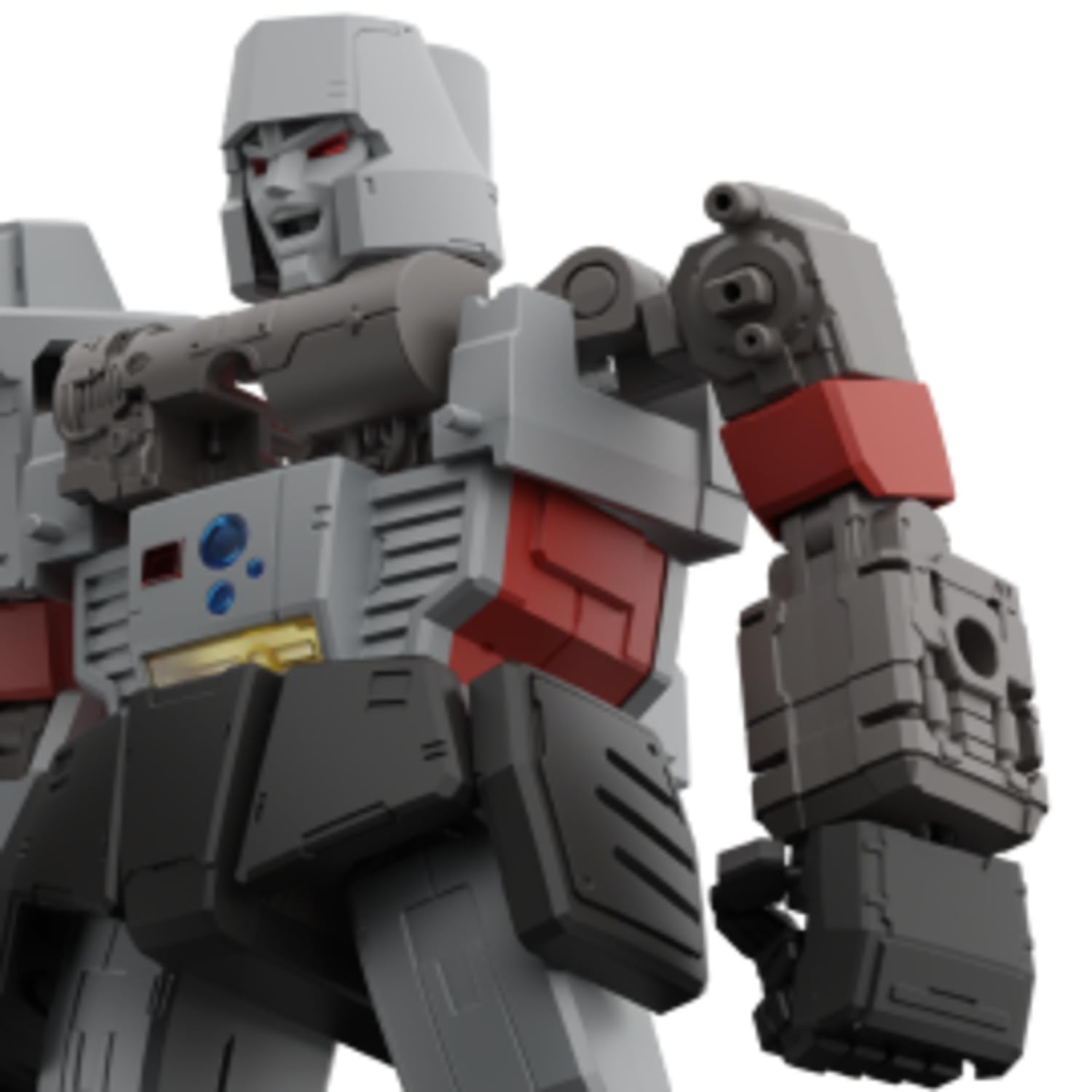 BLOKEES Transformers G1 Megatron Action Edition 02, zestaw modeli dla dzieci od 12 lat, robot 18 cm z 45 ruchomymi przegubami, funkcja oświetlenia, zestaw akcesoriów z tronem, model kolekcjonerski