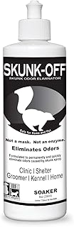 Skunk Off Pet Odor Eliminator Soaker Bottle - Ready to Use Skunk Odor Remover for Dogs, Cats, Home, Car, Clothes & More – Skunk Odor Eliminator Pet Cleaner w/Non-Enzymatic Formula, Safe for Pets, 8oz