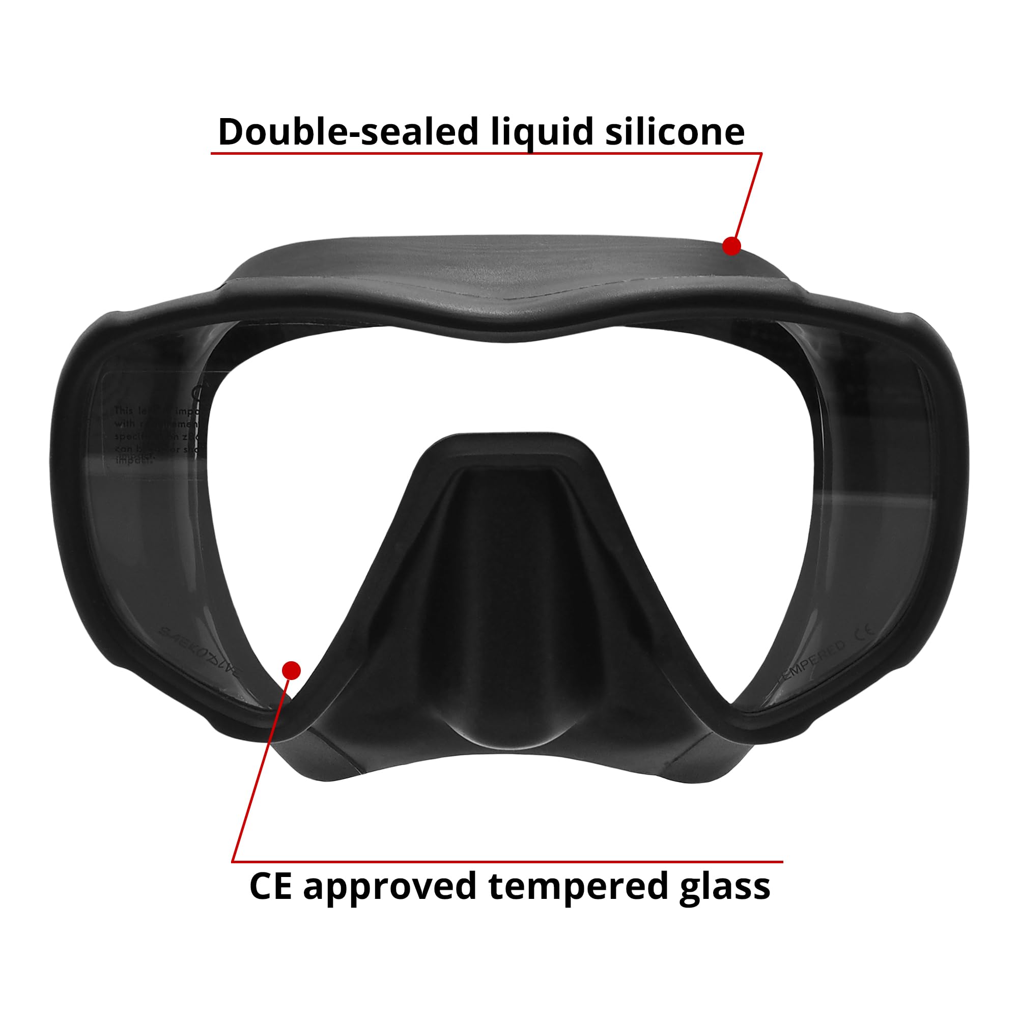 Amazon.com : SAEKODIVE Nami Single Lens Frameless Diving Mask - UV