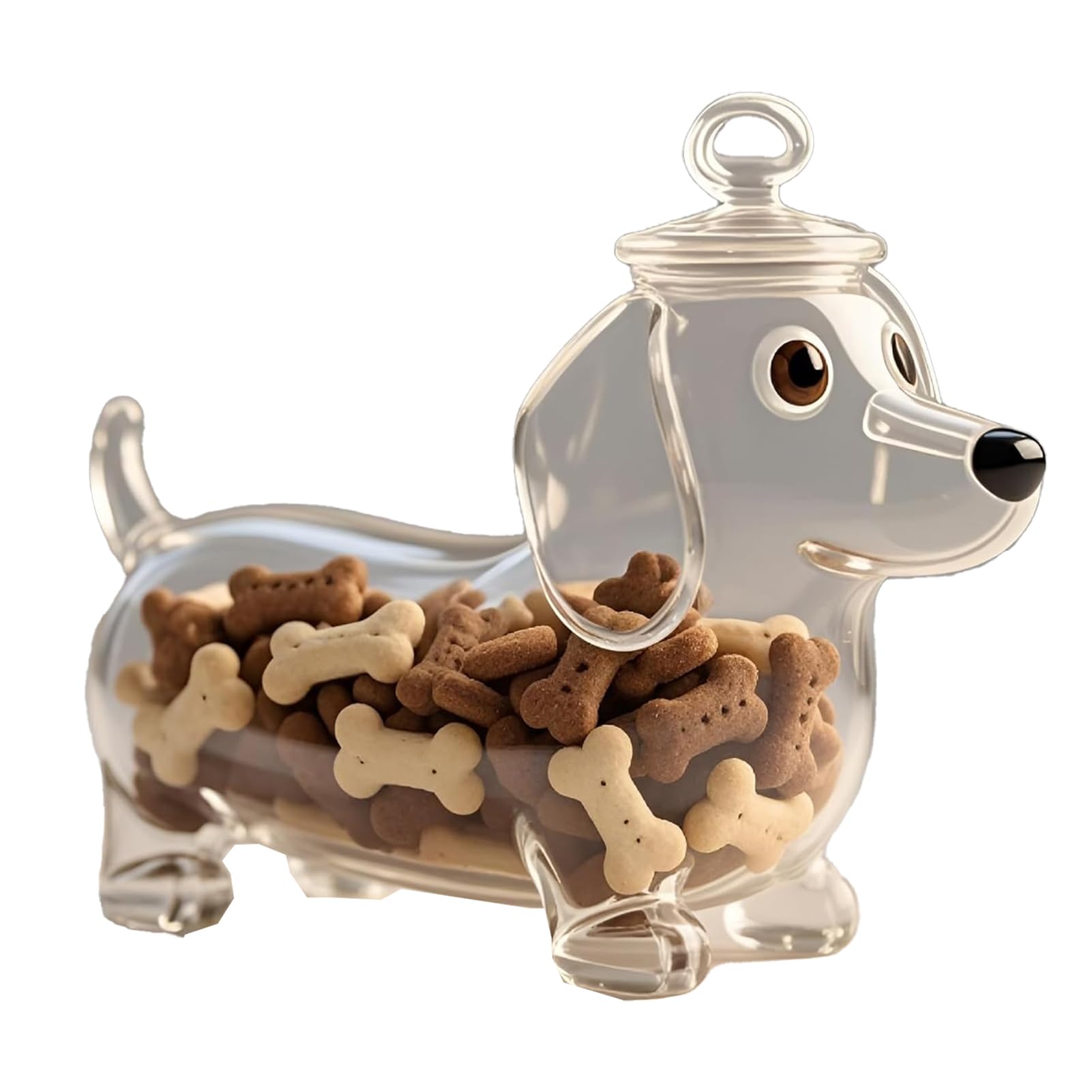 Mophrati Dog Candy Jar, Sealed For Dog And Biscuits, Sausage - Jar, Covered Glass, Wine Bottle Container Pet,Kitchen
