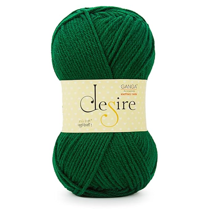 Ganga Acrowools Desire Hand Knitting and Crochet Yarn. Pack of 1 Ball