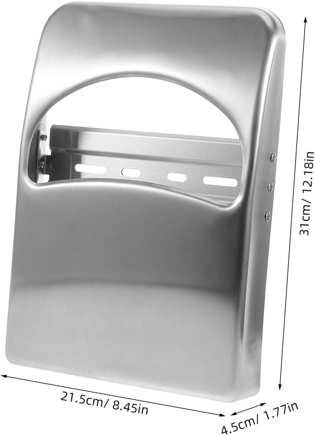 PRETYZOOM Stainless Steel Toilet Paper Holder Wall-mounted Seat Cover Dispenser Commercial Restroom Storage for Hospital Restaurant