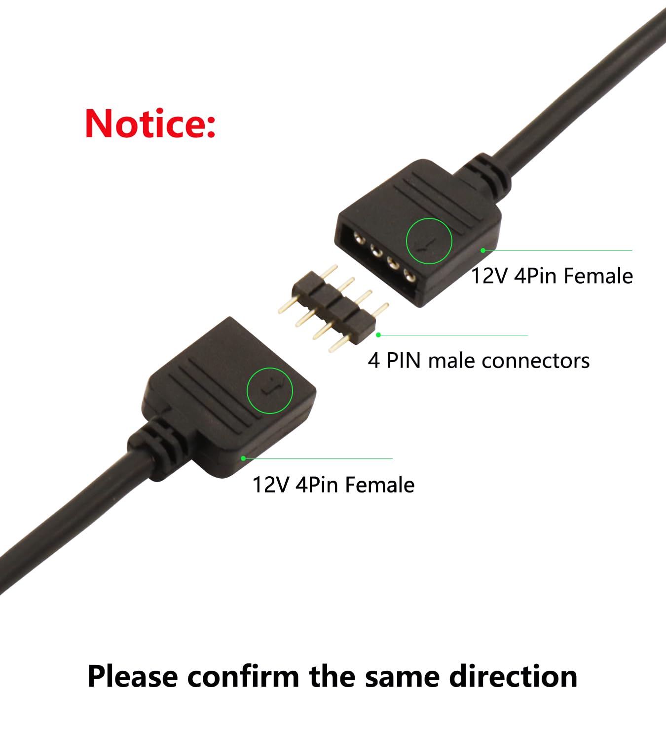 PATIKIL 3 Pin 5V 30cm Lungo Computer Scheda Madre Interfaccia SM3P Femmina Estensione Cavo, Alimentazione Adattatore Plastica Metallo per RGB Ventole LED Strisce, Nero