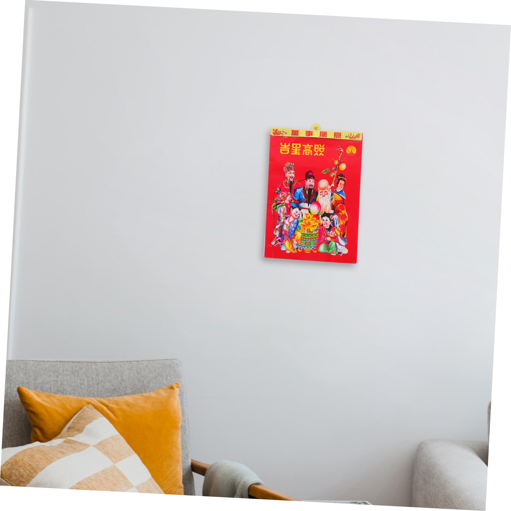 DOITOOL Calendario Chino Antiguo de Pared Diseño Desprendible Diario de Año del Caballo Calendario Lunar Decoración Feng Shui de Hogar y Oficina