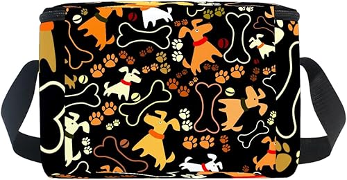Miniatura 6 de Lonchera con aislamiento de hueso de perro, bolsa de almuerzo reutilizable, bolsa de viaje al aire libre, bolsa de picnic con correa para el hombro
