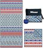 Dikuer Large Microfiber Soft Beach Towel 60" x 30" Sand Free Quick Dry, Boho Beach Towels with Towel