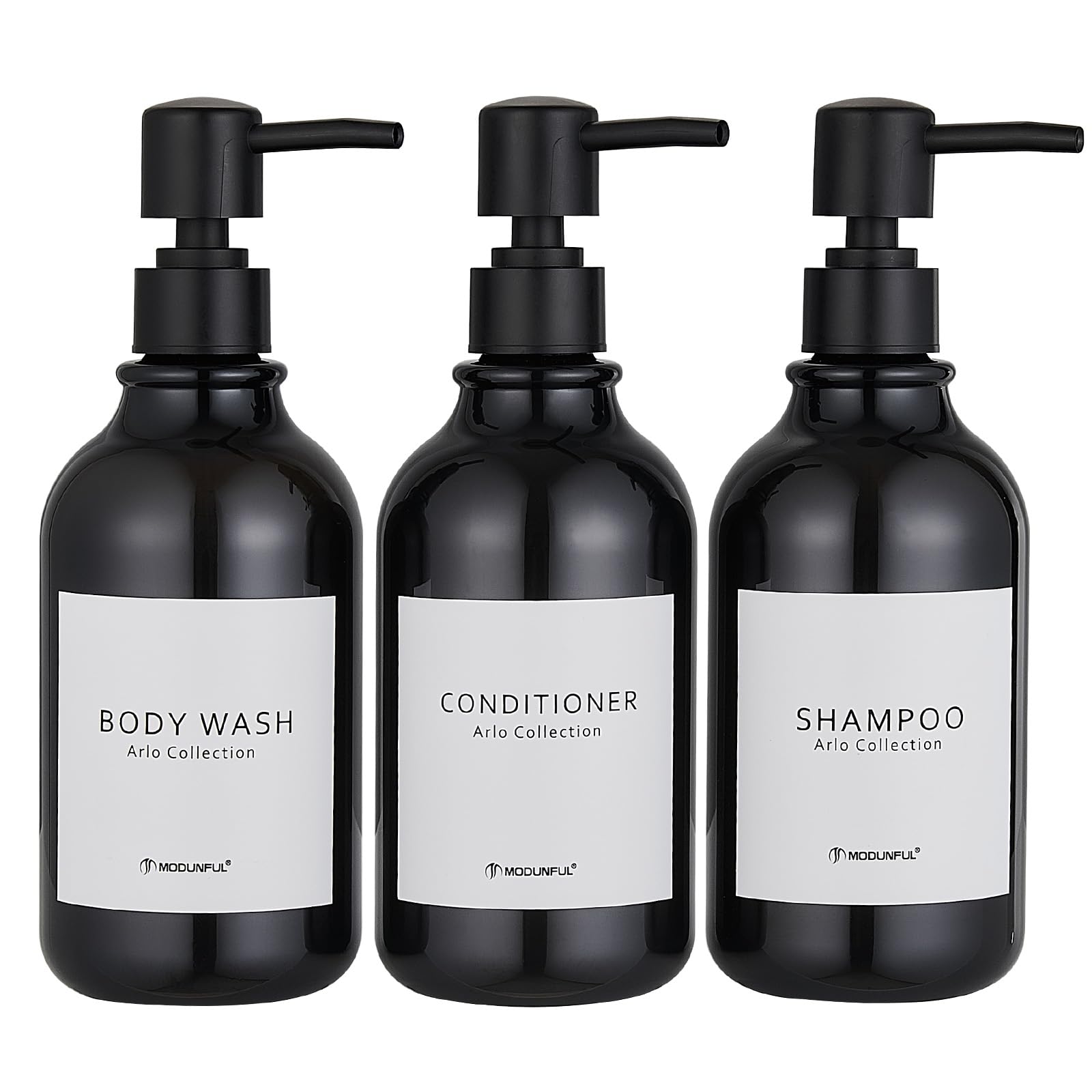 MODUNFUL Hand and Dish Soap Dispenser Set of 3 for Kitchen & Bathroom