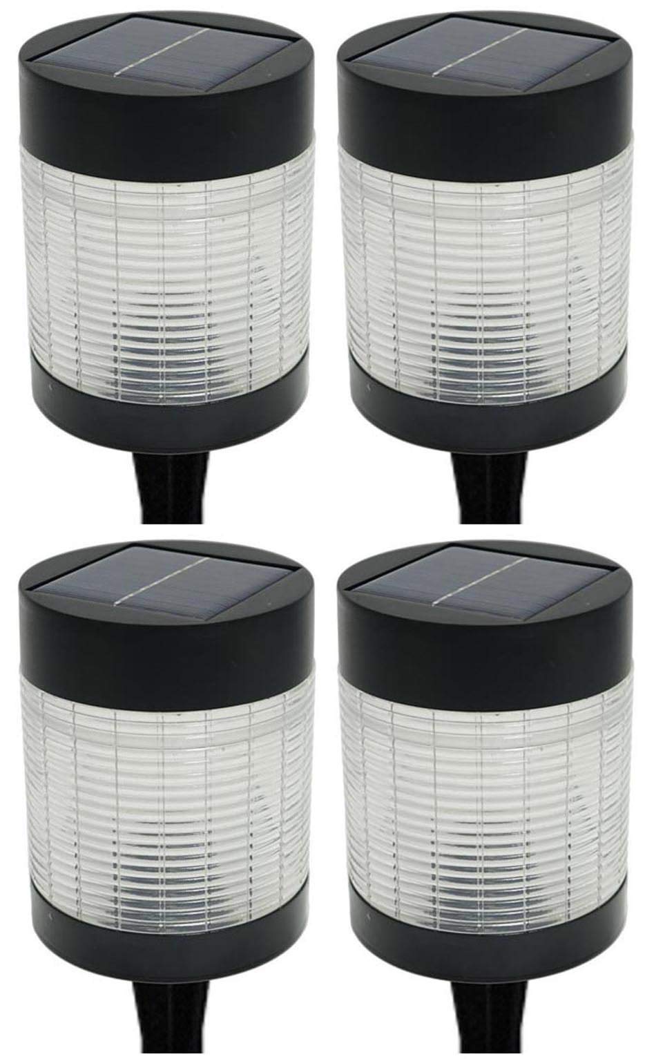 Novaliv 4x Solarlampen für Außen LED 100 Lumen - Wetterfest und Energiesparend - Inklusive Akku - Für Garten und Terrasse - Solarleuchte Gartenleuchte Außenleuchte Energiesparleuchte