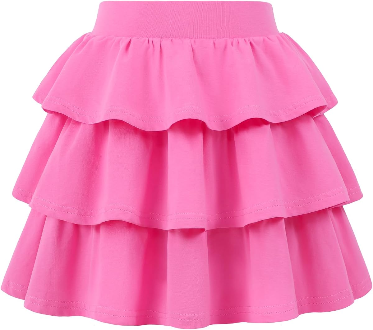 Girls Skirt Kids 3-Layer Ruffle Skort School Uniform Skirt for Girls
