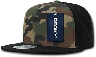 Decky Bawełniana czapka baseballowa z płaskim daszkiem z zapięciem na zatrzask – czarny/leśny/czarny