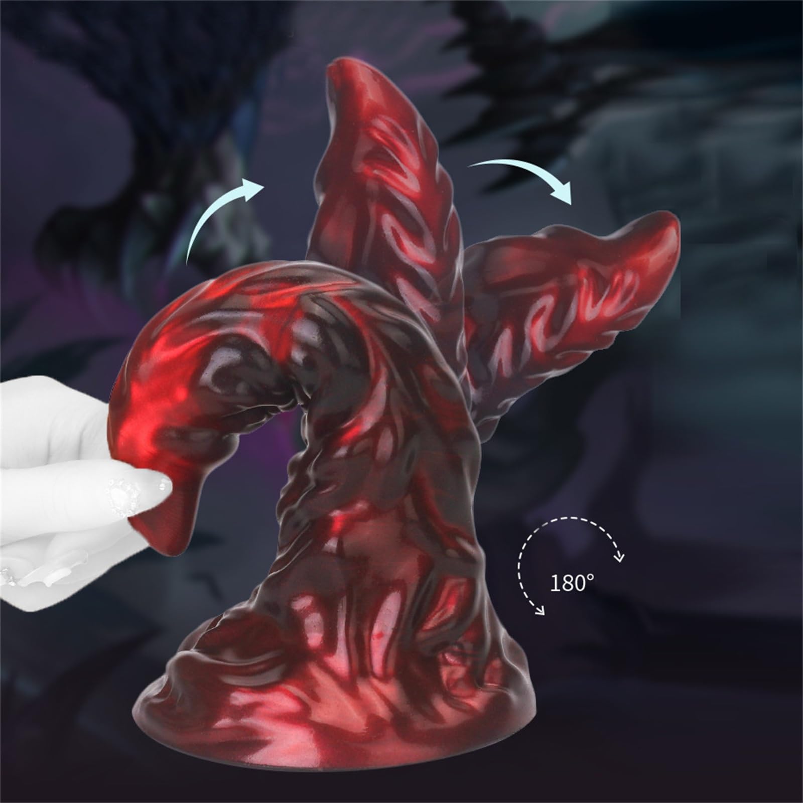 Silikon Dragon Dildo Xxl Fantasy Dildo Analdehner for MäNner Weich Monster Analdilo xxl Anal Dildo Drachen Dildos Animal Knot Alien Dildo Groß Sextoys Analdildos Analspielzeuge for Frauen Männer(L)