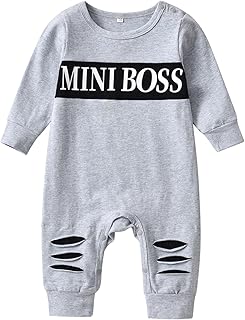 Planooar Baby,Clothing,Baby Boys 0-24m,Bodysuits & One-Pieces,Rompers Baby Boy Rompers One Piece Jumpsuit Letter Print Long Sleeve Baby Outfits