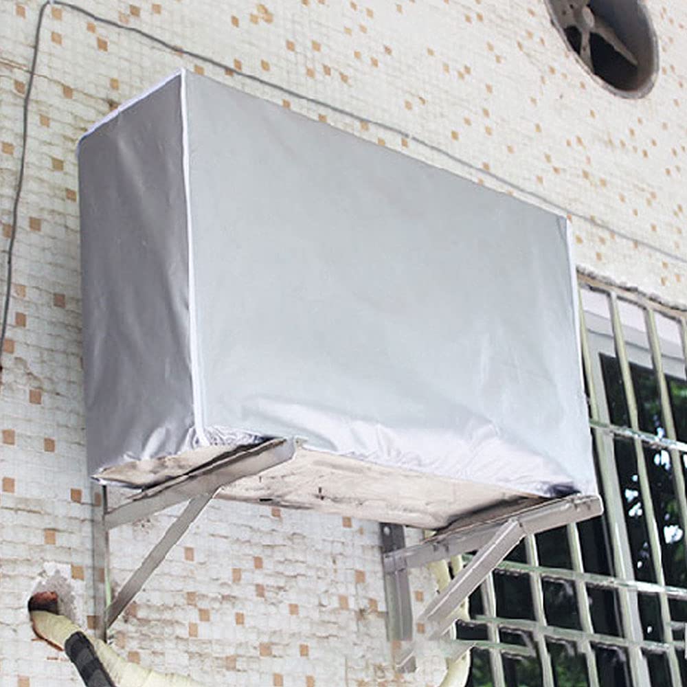 Cubierta de aire acondicionado 100 x 80 x 41 cm, resistente a la intemperie, protección UV, para unidad exterior