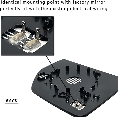 Miniatura 4 de Reemplazo de cristal del espejo superior calefactado del lado izquierdo del conductor para Ford F150 2015-2020 2017-2020 Ford F250 F350  Espejo de