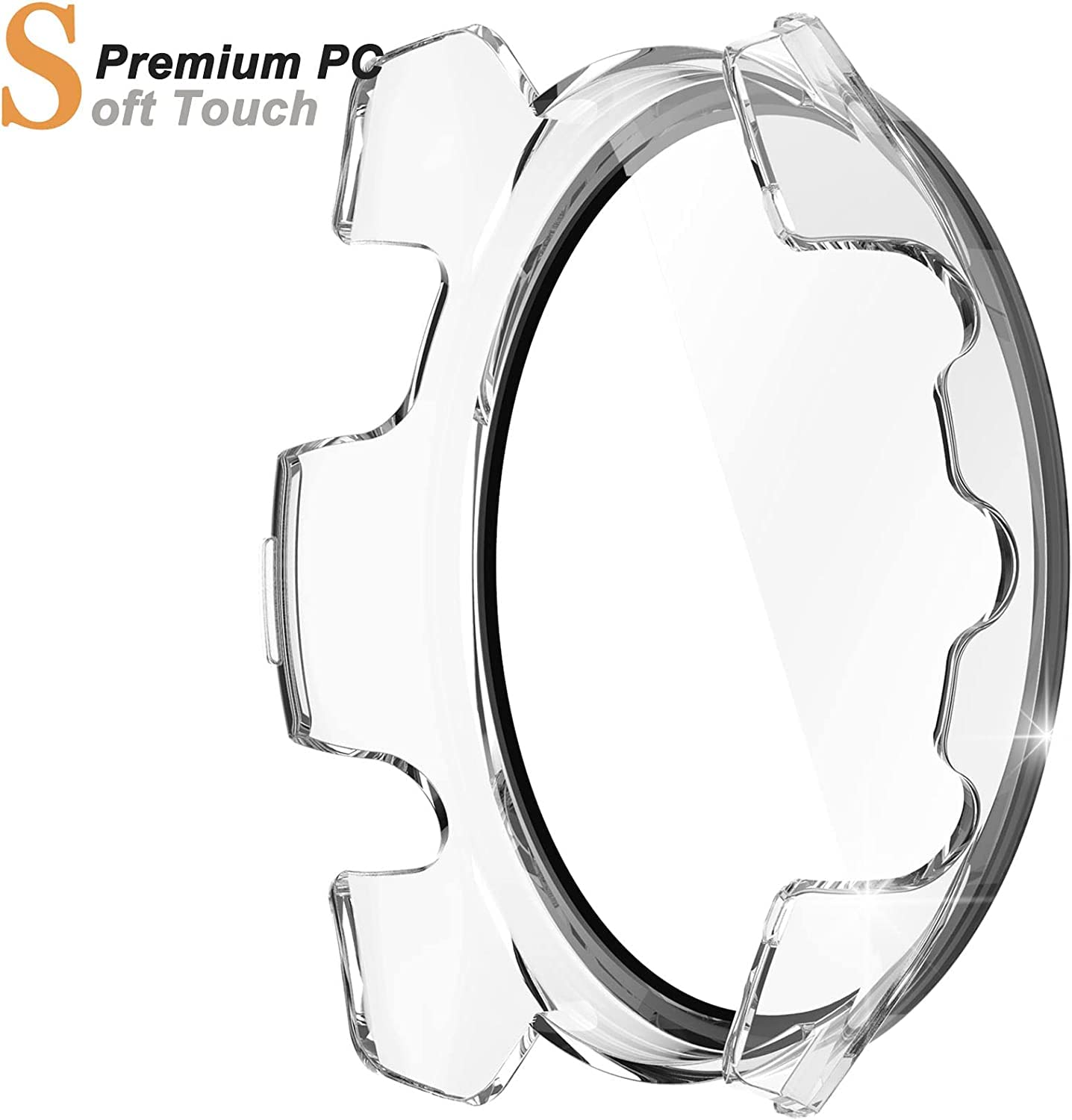 Miimall Cover Protettiva TPU Per Garmin Forerunner 265S (42mm) - Antiurdo E Ultrasottile (2 Pezzi Trasparenti) - 4