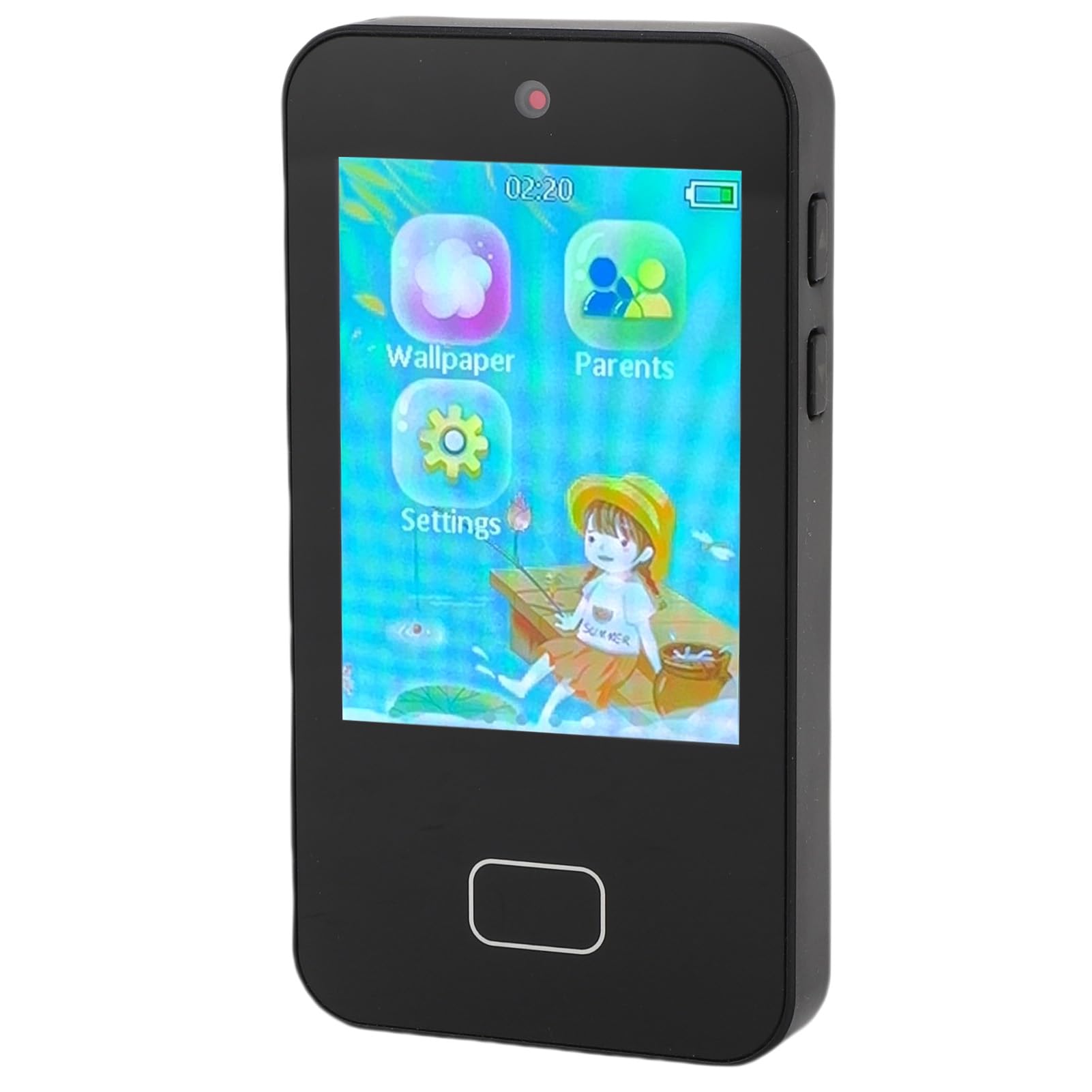 Generic Smartphone Giocattolo con Touch Screen per Bambini, Doppia Fotocamera, Telefono Giocattolo per Bambini da 3 a 10 Anni, ABC, Disegni, Telefono HD per , per Giochi Educativi (BLACK)