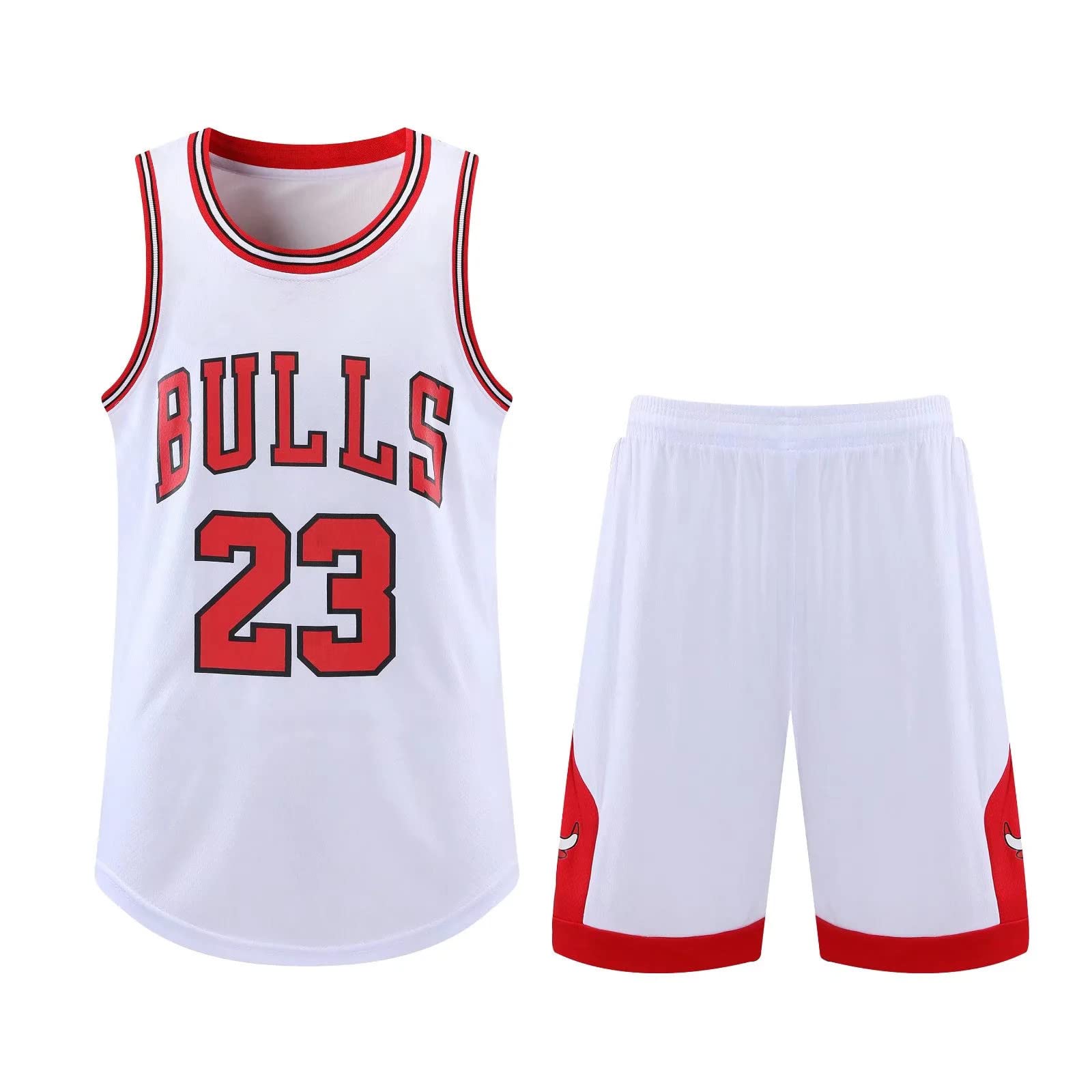 Tenue Basket Enfant Adulte, Maillot Basket Homme 2 Pièces Ensemble Basket Enfant, Maillot Sans Manches + Pantalon Court Enfants/Adulte,Pop Basket Maillots Basketball Jersey et Short