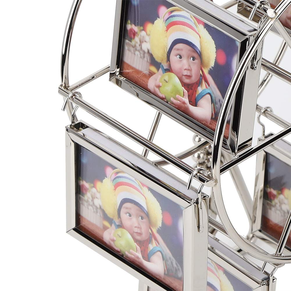 Sxhlseller Defult Unique Rotating Wheel Rack Wedding Photography Studio Home Decoration Ferris Wheel Rotating Photo Frame Metal Rotating Picture Frame