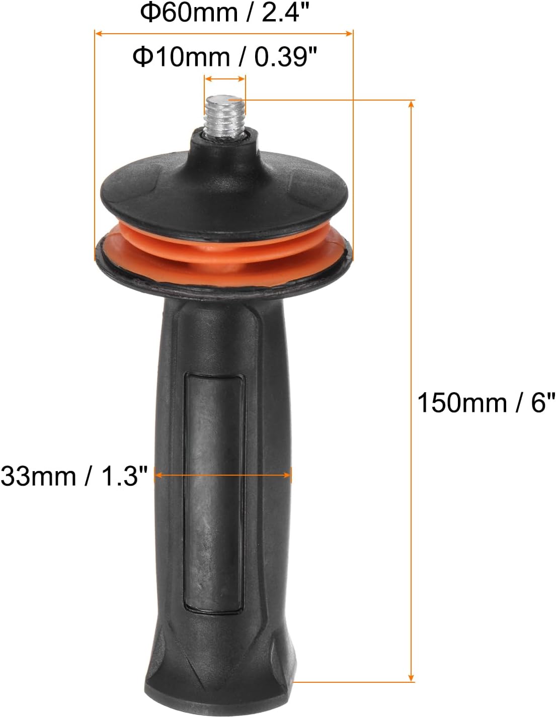HARFINGTON Angle Grinder Side Handle 10mm Thread Plastic Non-Slip Angle Grinder Handle Replacement Auxiliary Side Handle Tool