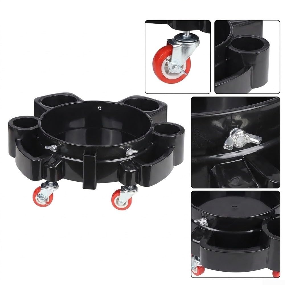 Base con para ruedas para 5 Galones Movilidad para fácil Base(Black)