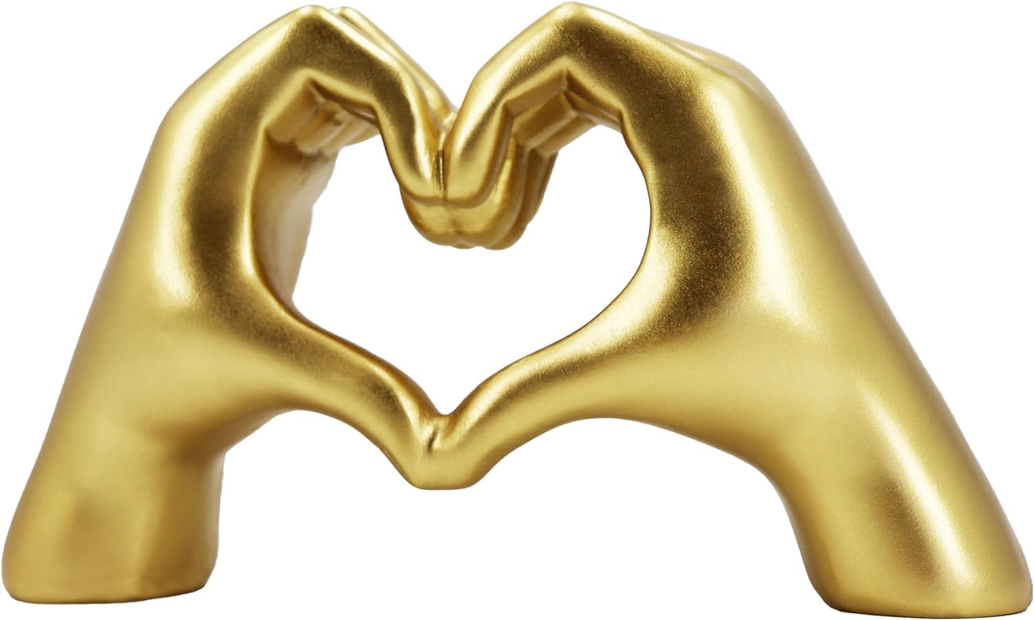 LOVE LOVE BELOVED Home Decor for Living Room, Gold Heart Hands Statue for Shelf, Table, Modern Aesthetic Art Decorations Gesture Sculpture, Valentine's Day, Christmas, Wedding Days Gifts for rs, Mom