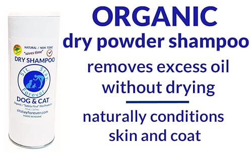 Dry Powder Shampoo For Dogs And Cats, Cleaning And Deodorizing, Healing And Soothing, Shaker Bottle, No Water, Talc Free, Odor Eliminator, 7 Oz. Made In Maine. (7 Oz.) #TOP4