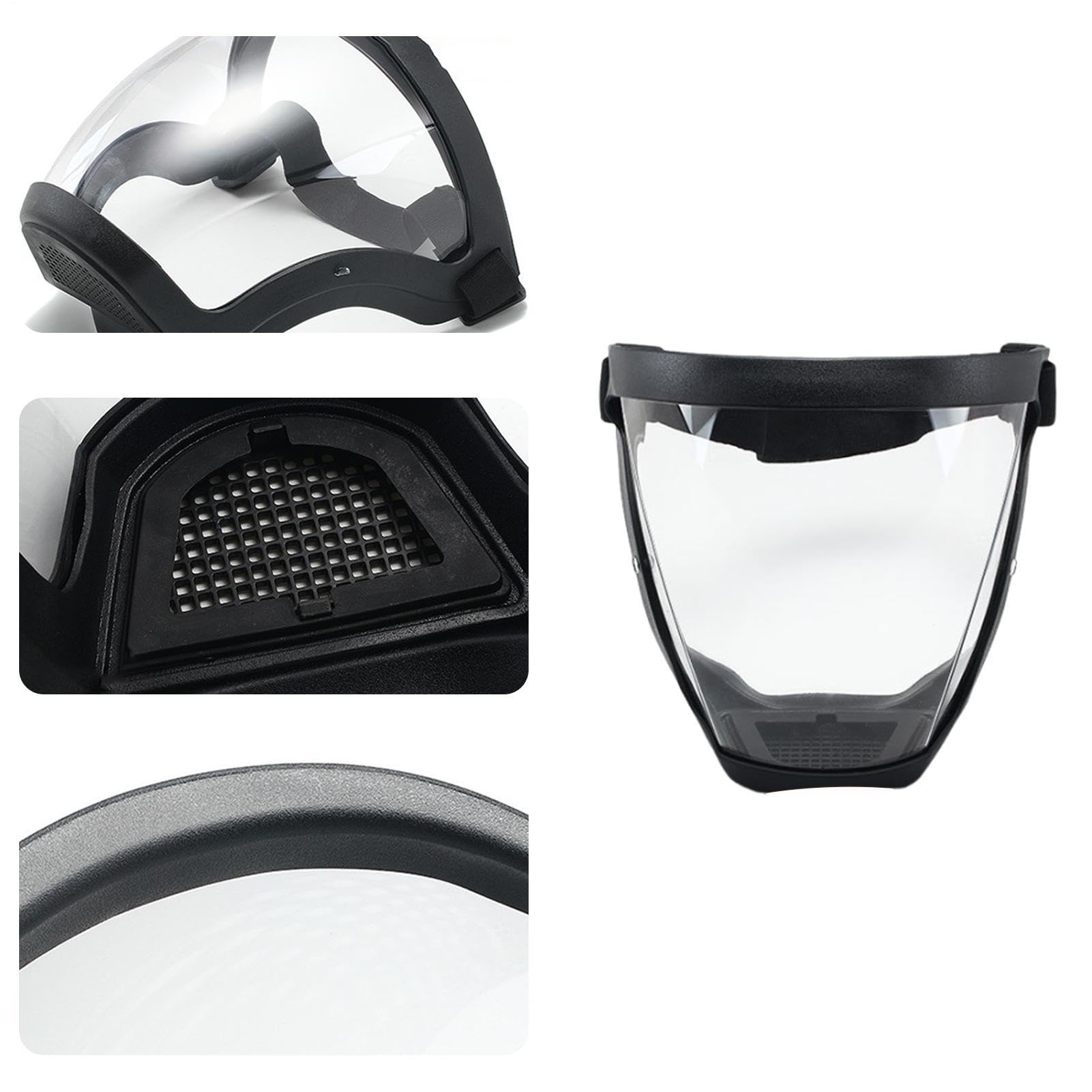 Maschera Antipolvere A Pieno Facciale, Visiera Protettiva Regolabile Trasparente, Anti Appannamento, Maschera Protettiva Viso Da Giardiniere, Copertura Per Il Viso Per Colpire L'erbas Per Adulti