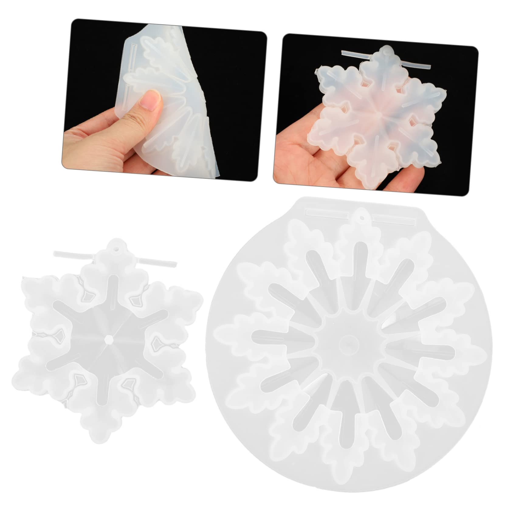 ABOOFAN 10pezzi Stampi Silicone Per Creare Decorazioni Fiocco Di Mold Per Resina Artigianato Fai Te Per Natale e Decorazioni Invernali Facile Da Usare e Demoulding