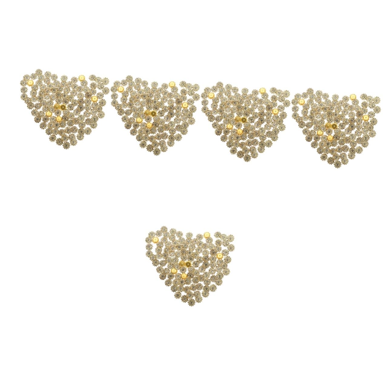 STOBOK 5pezzi Fiori Di Flatback Per Fai Da Te Di Strass Decorativi Per Abbellire Abbigliamento Accessori e Inviti Di Nozze Sunny Flower Design Per Creazioni Artigianali