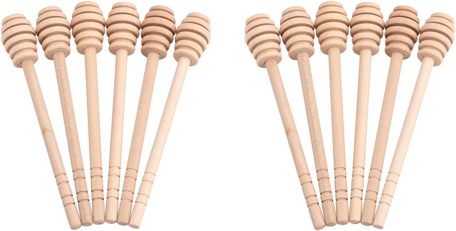 100Pcs Portable Mini Jam Jar Stirring Stick Dispensing Collecting Stirring Rod Stick for Honey Jar Dispense Drizzle Honey and Wedding Party Favors 50 Pcsset Household