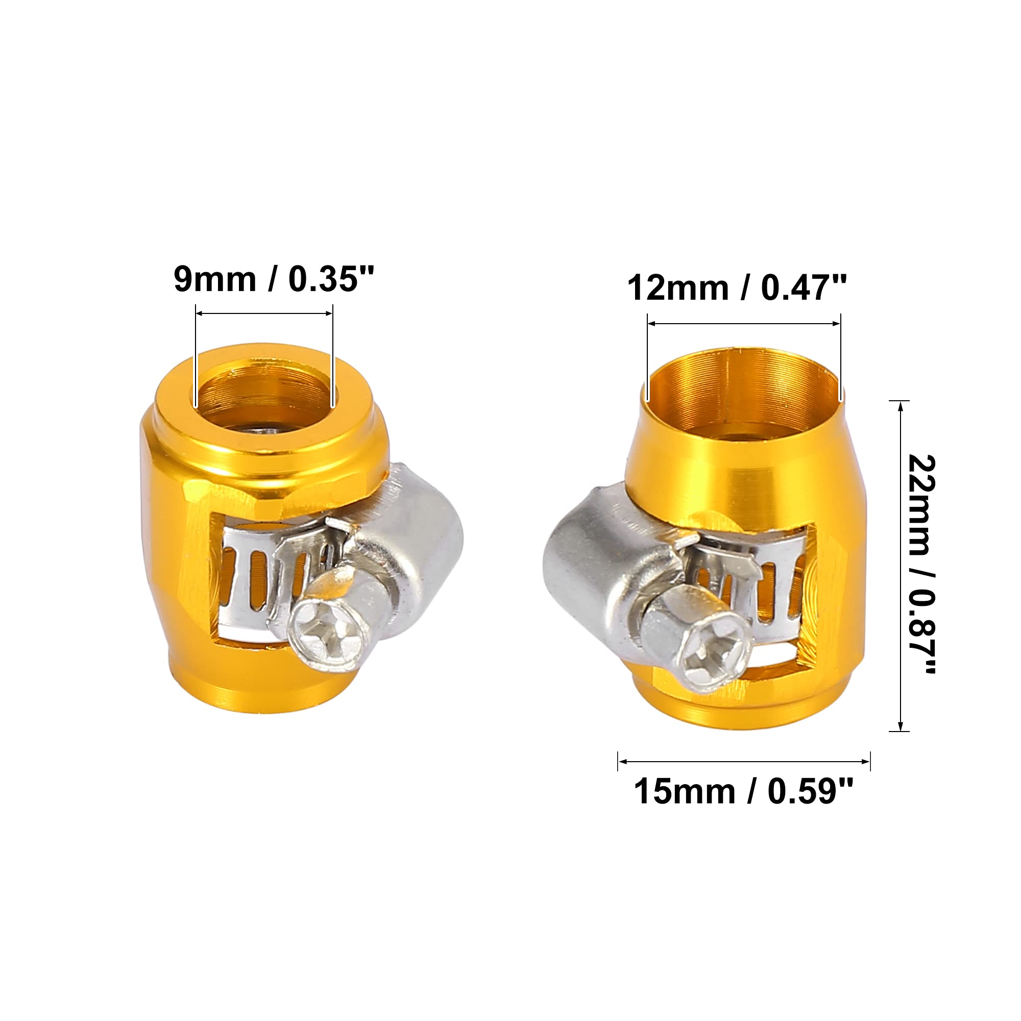 AN4 AN6 AN8 AN10 Hose Clamps 3/8 Fuel Oil Water Tube Finisher Clamps With Hex Fittings From Ddmyjan, $28.93