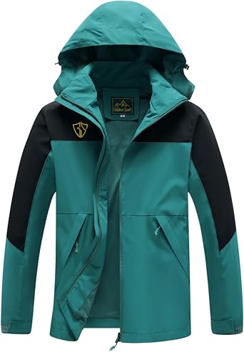 GIISAM Rain Jacket for Women, Womens Waterproof Lightweight Rain Jackets Packable Raincoat Windbreaker Coat with Hood